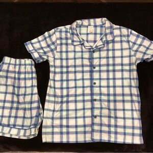 Cat & Jack Blue and White Plaid Kids Pajama Set